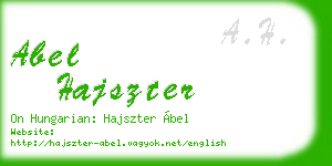 abel hajszter business card