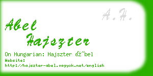 abel hajszter business card